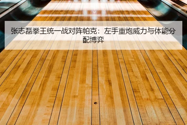 张志磊拳王统一战对阵帕克：左手重炮威力与体能分配博弈